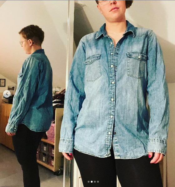 jeansskjorta cropped 2 remake Annajohanna design