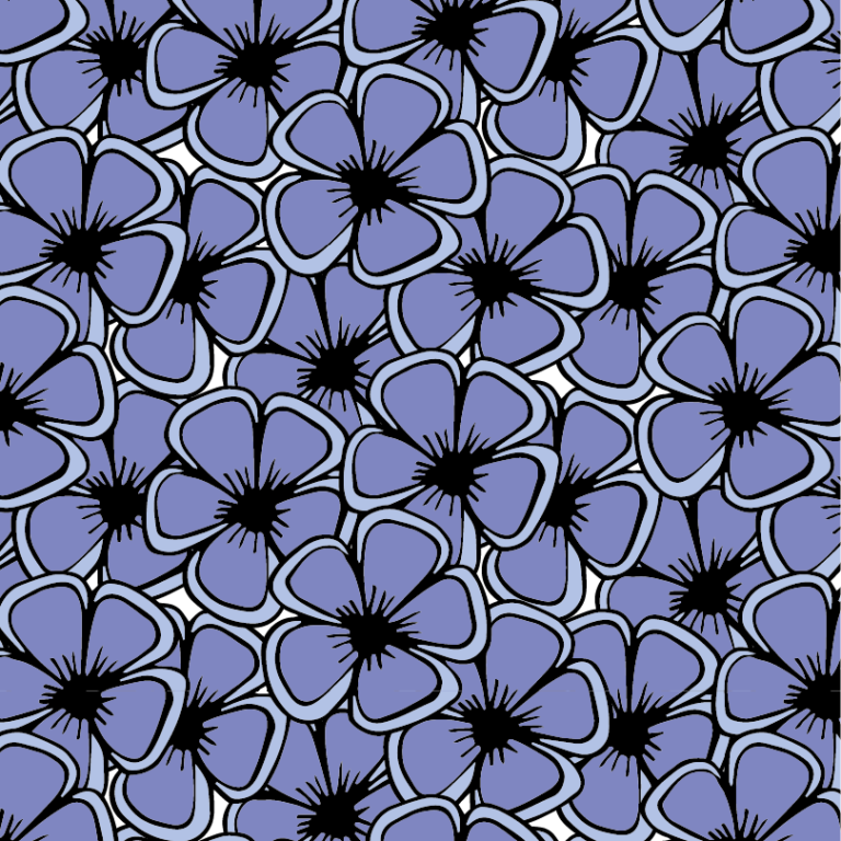 Lisa blomma mönster blå Annajohanna design