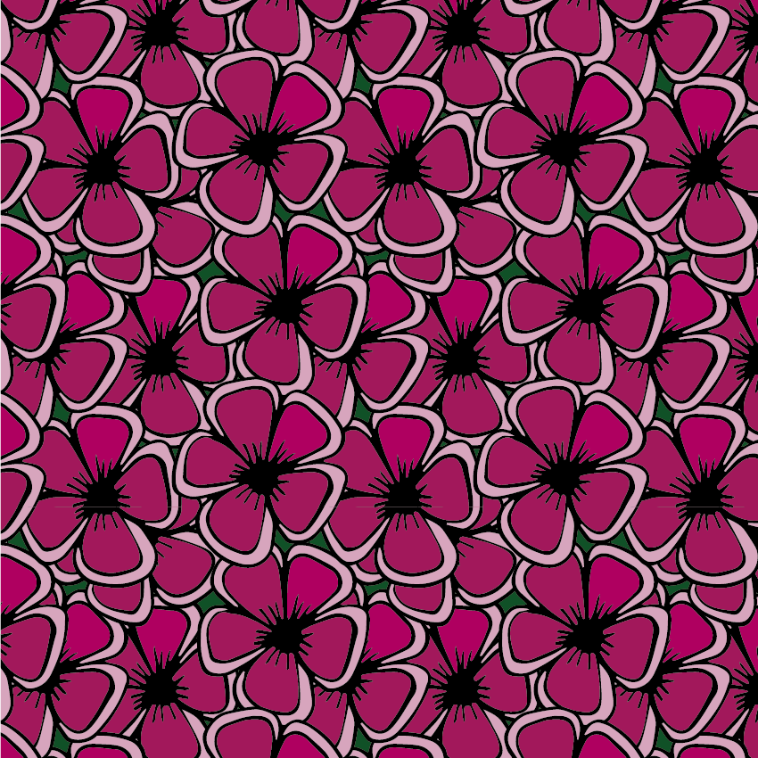 Lisa blomma mönster rosaröd Annajohanna design